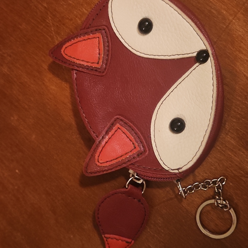 Reluc Fox-Shaped Kids Coin Purse - Brown, Orange and White - Picture 6 of 7